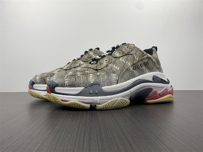 gu x balen the hacker project triple s beige 68106 6ulz10 9795