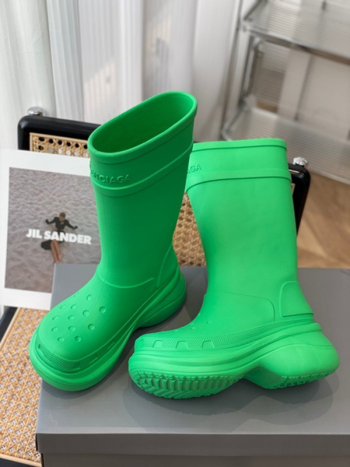 balen x crocs rubber rain boots-green